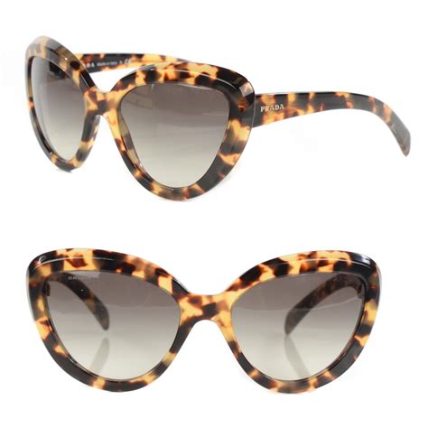 prada italy 15ps multicolor tortoise cat eye sunglasses women|PRADA .